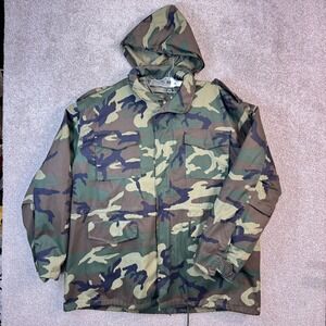 Rothco M65 Field Jacket 3X Large Regular Camo Military Woodland Hooded Mens